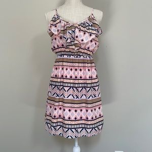 Annabella | Geo-pattern Mini Sundress | Women's M